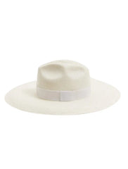 Brett White Hat with White Trim