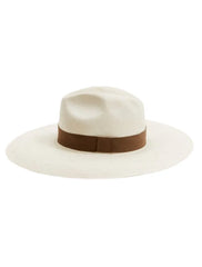 Brett White Hat with Nude Trim