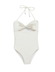 Blossom Seersucker White Swimsuit