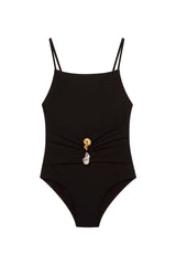 Gigi Kids Black Scoop Neck Swimsuit