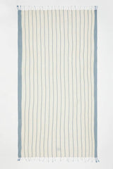 Capri Baby Blue/Beige Beach Towel