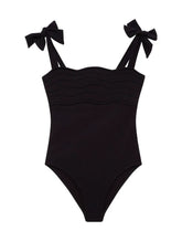 Everlee Black Kids Swimsuit with Bow Strap Detail