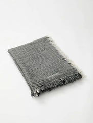 Ibiza Towel in Black and Ecru