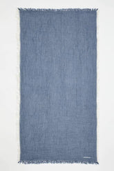 Ibiza Towel in Dark Blue and Ecru