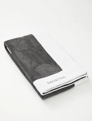 Monaco Towel in Dark Grey and White