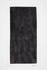 Monaco Towel in Dark Grey and White