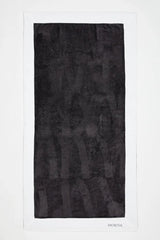 Monaco Towel in Dark Grey and White