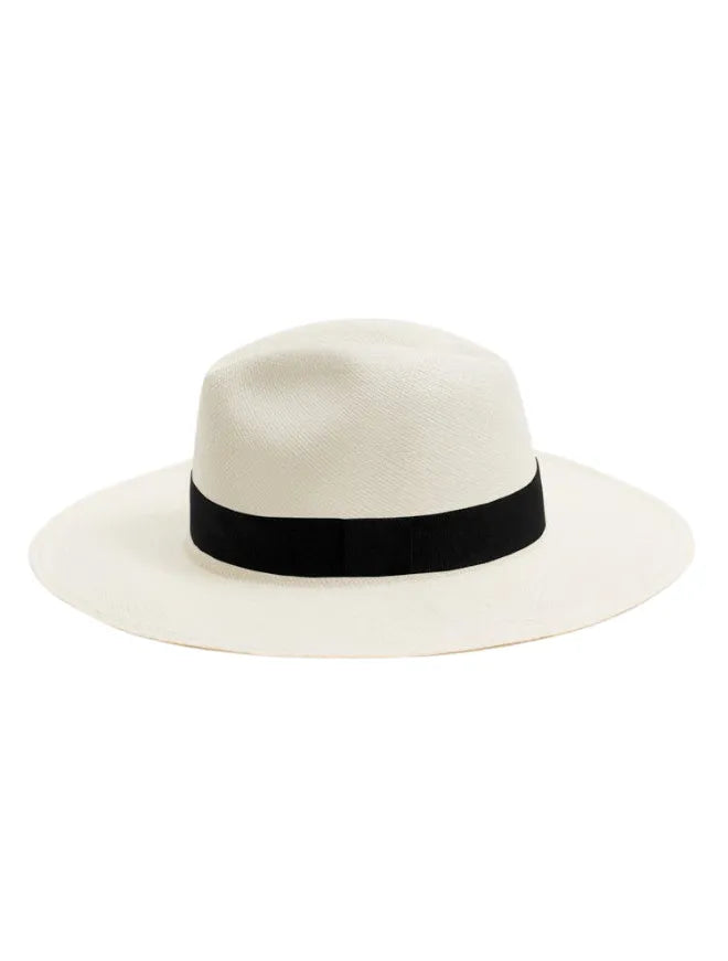 Billy Natural Straw Hat with Black Grosgrain Band