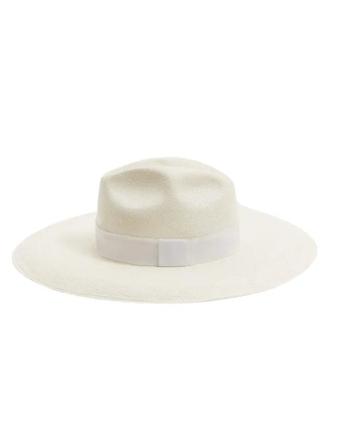 Brett White Hat with White Trim