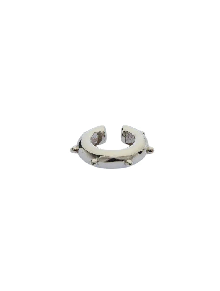 Sasha Silver Ear Cuff with Minimal Hoop Design