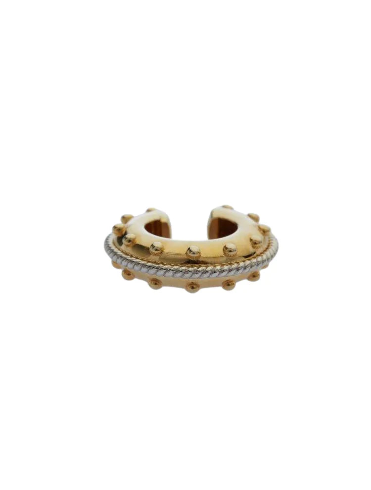 Mae Two-Tone Gold and Silver Ear Cuffs
