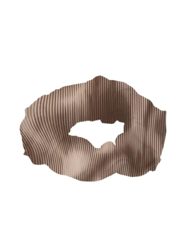 Peggy Black Distressed Scrunchie