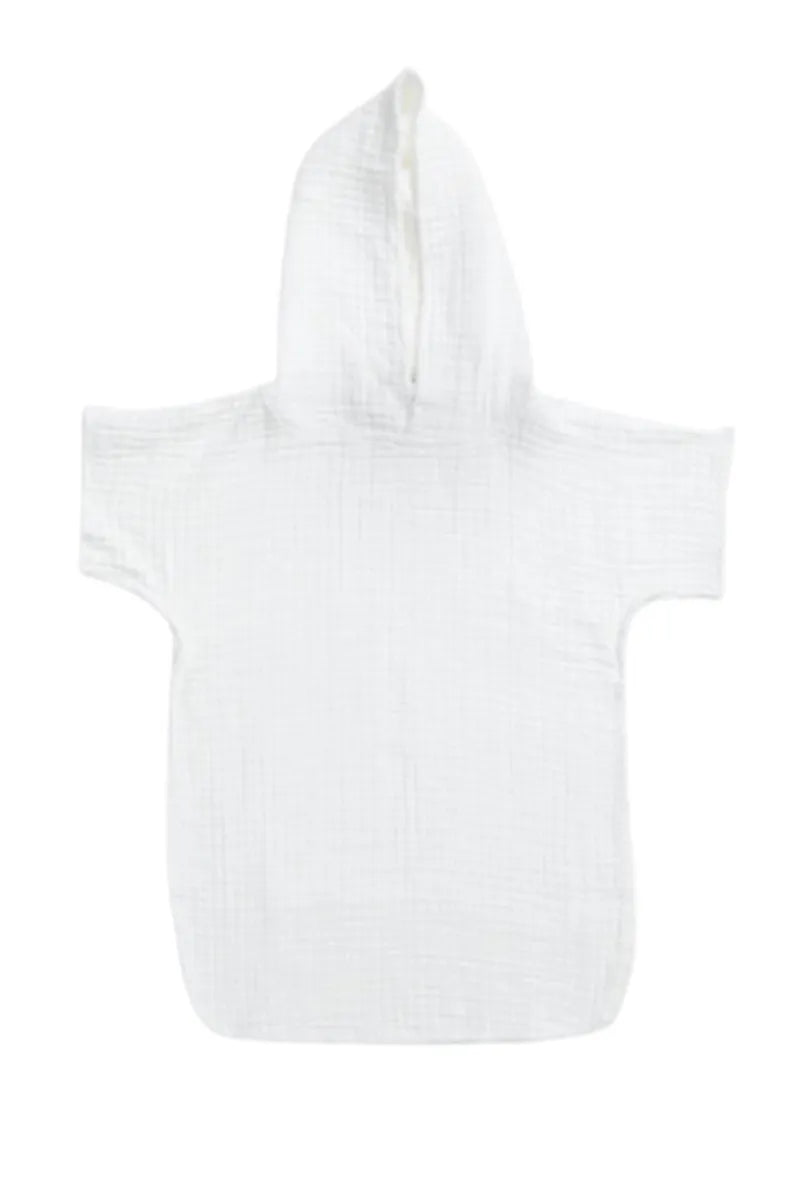 Piccolo Kids Hooded Poncho Towel - White