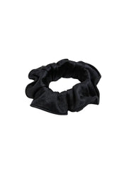 Peggy Black Satin Scrunchie