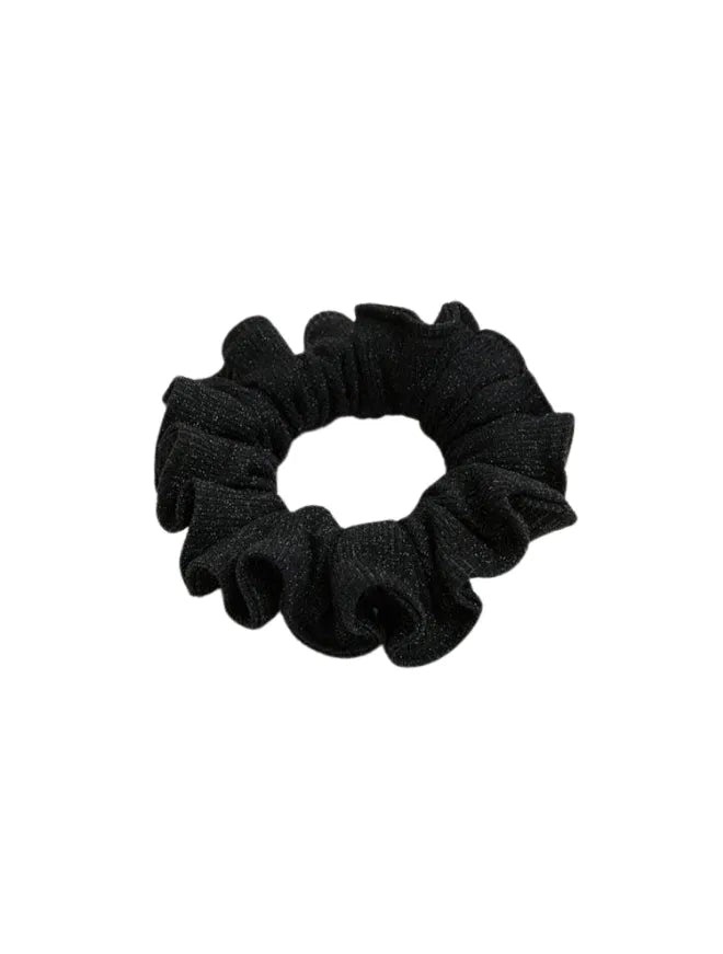 Peggy Shiny Black Scrunchie