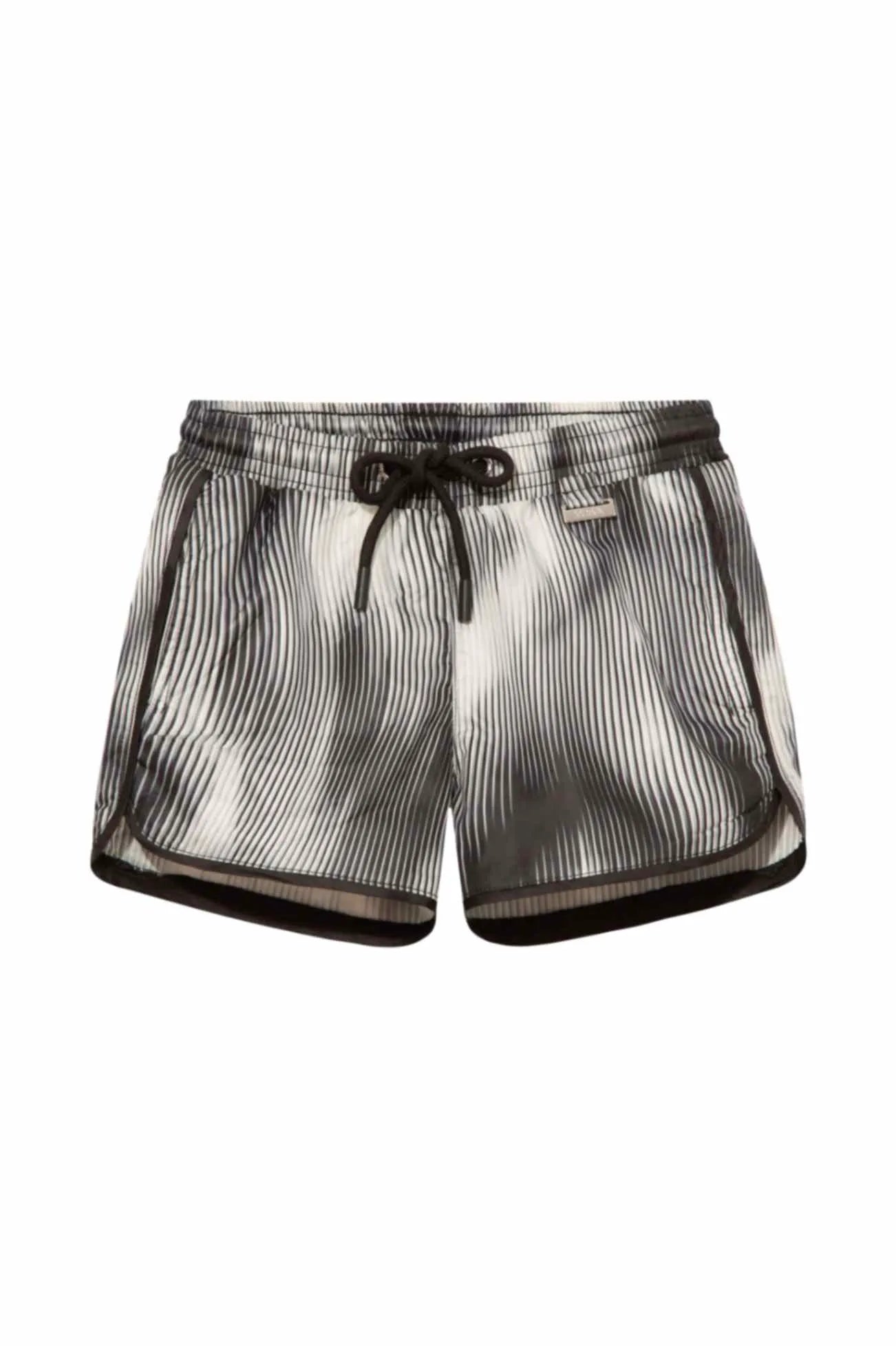 Finn Black Optical Swim Shorts