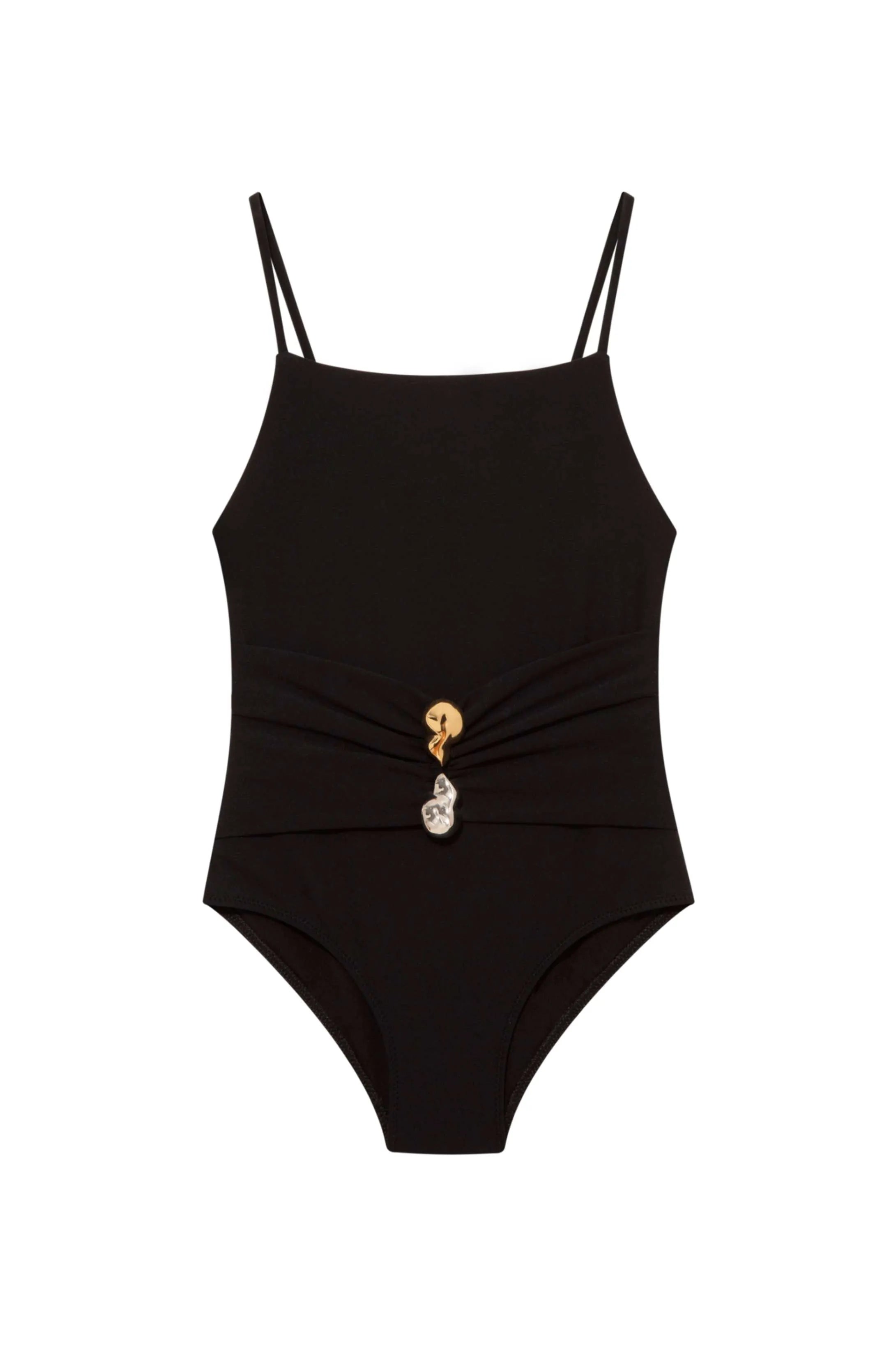 Gigi Kids Black Scoop Neck Swimsuit