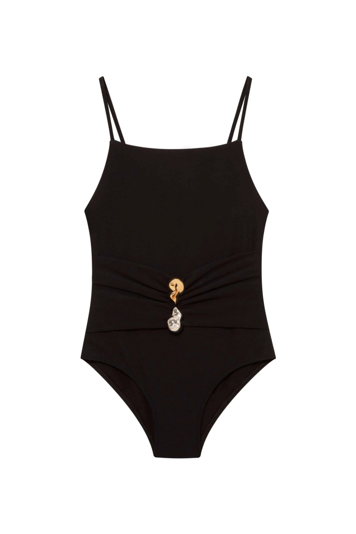Gigi Kids Black Scoop Neck Swimsuit