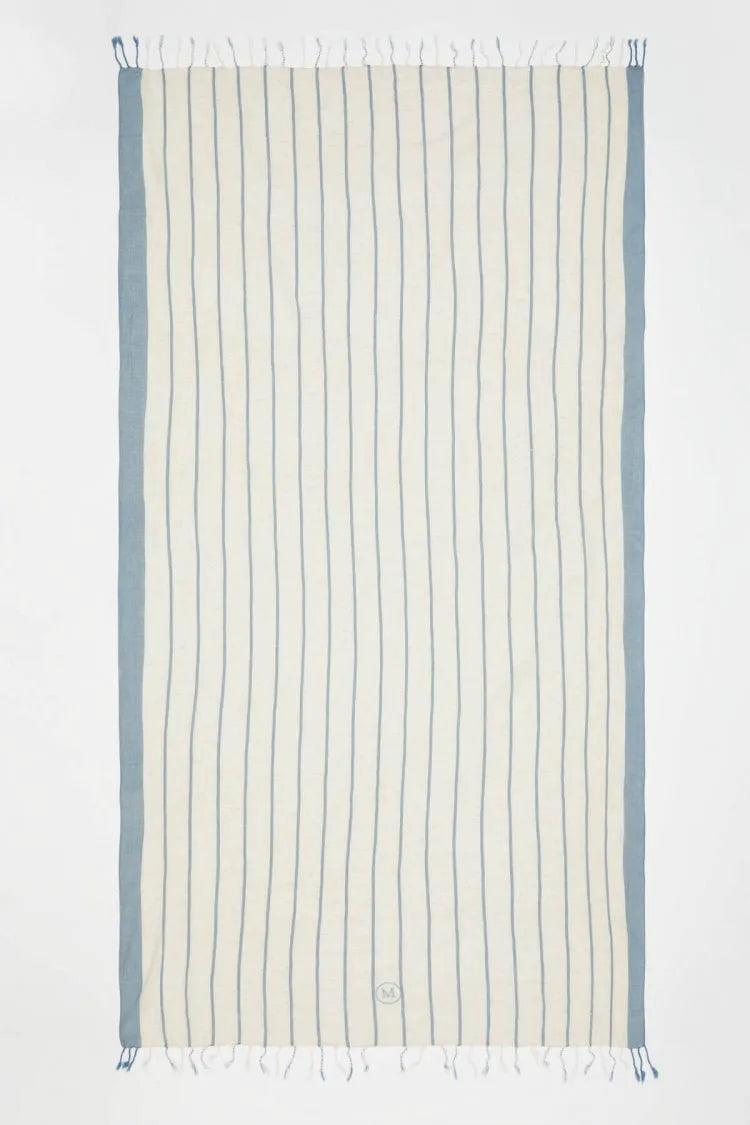 Capri Baby Blue/Beige Beach Towel