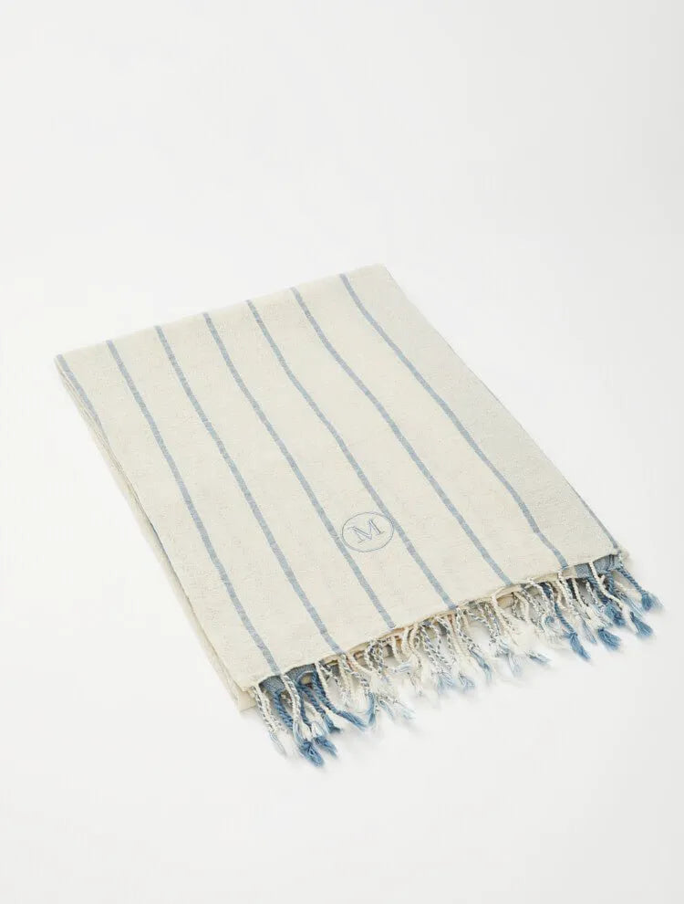 Capri Baby Blue/Beige Beach Towel