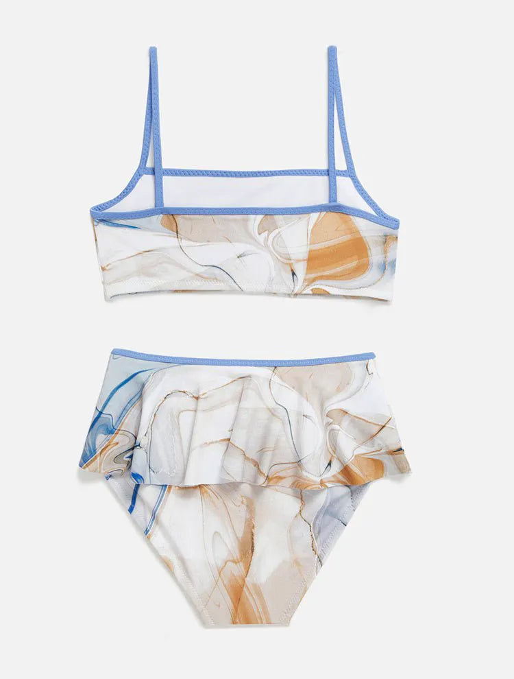 Carlotta Blue Abstract Kids Bikini