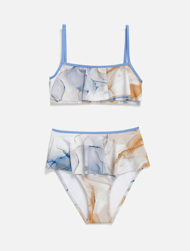 Carlotta Blue Abstract Kids Bikini
