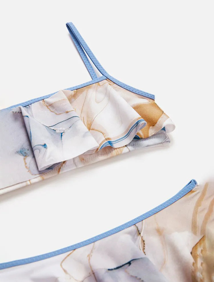 Carlotta Blue Abstract Kids Bikini