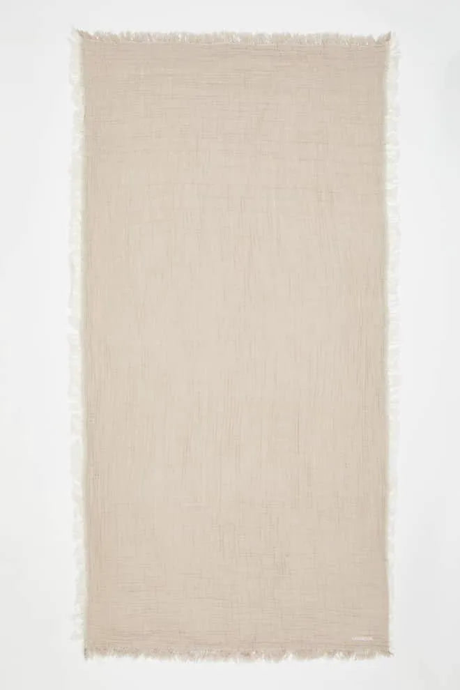 Ibiza Towel in Beige and Ecru
