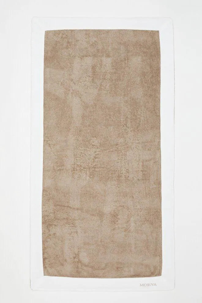 Monaco Nude/White Two-Tone Fast-Drying Beach Towel