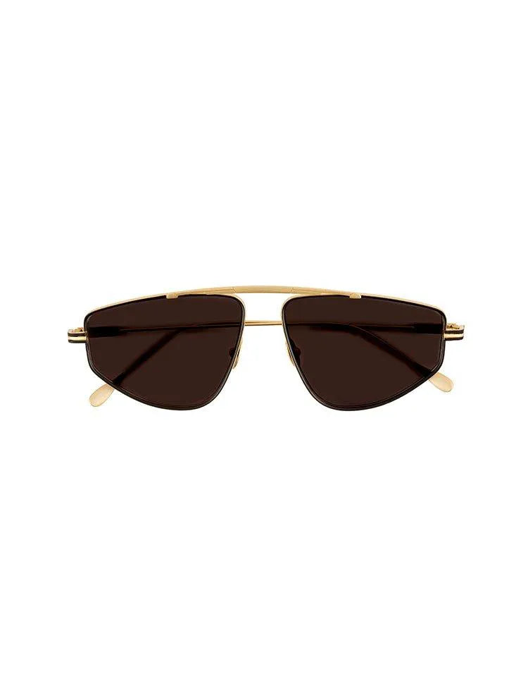 Sting Slim Aviator Sunglasses with Gold Frame and Matt Black Finish
